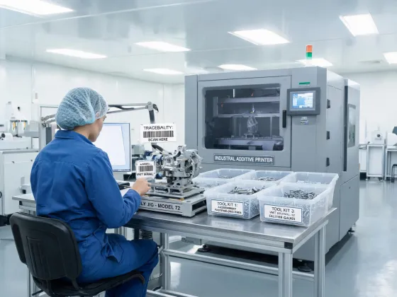 Production cell with additive tooling kits ready for release